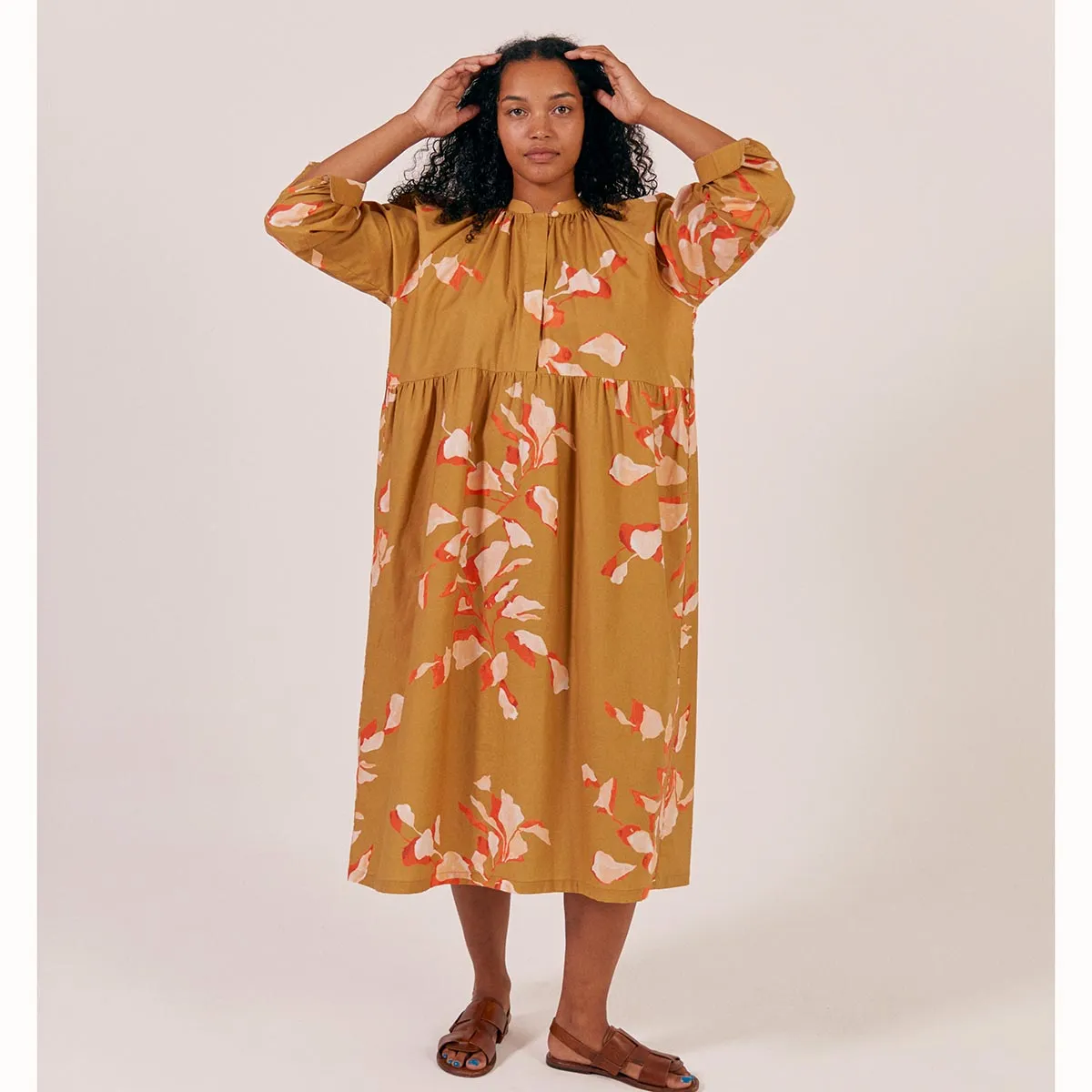 Sideline Finn Dress Toffee Print