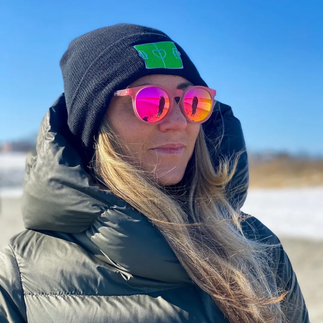 Soccer Love Field Embroidered Beanie