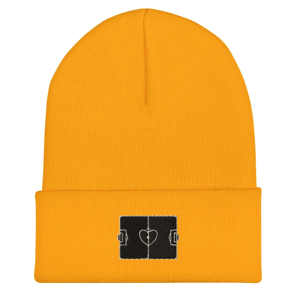 Soccer Love Field Embroidered Beanie