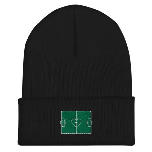Soccer Love Field Embroidered Beanie