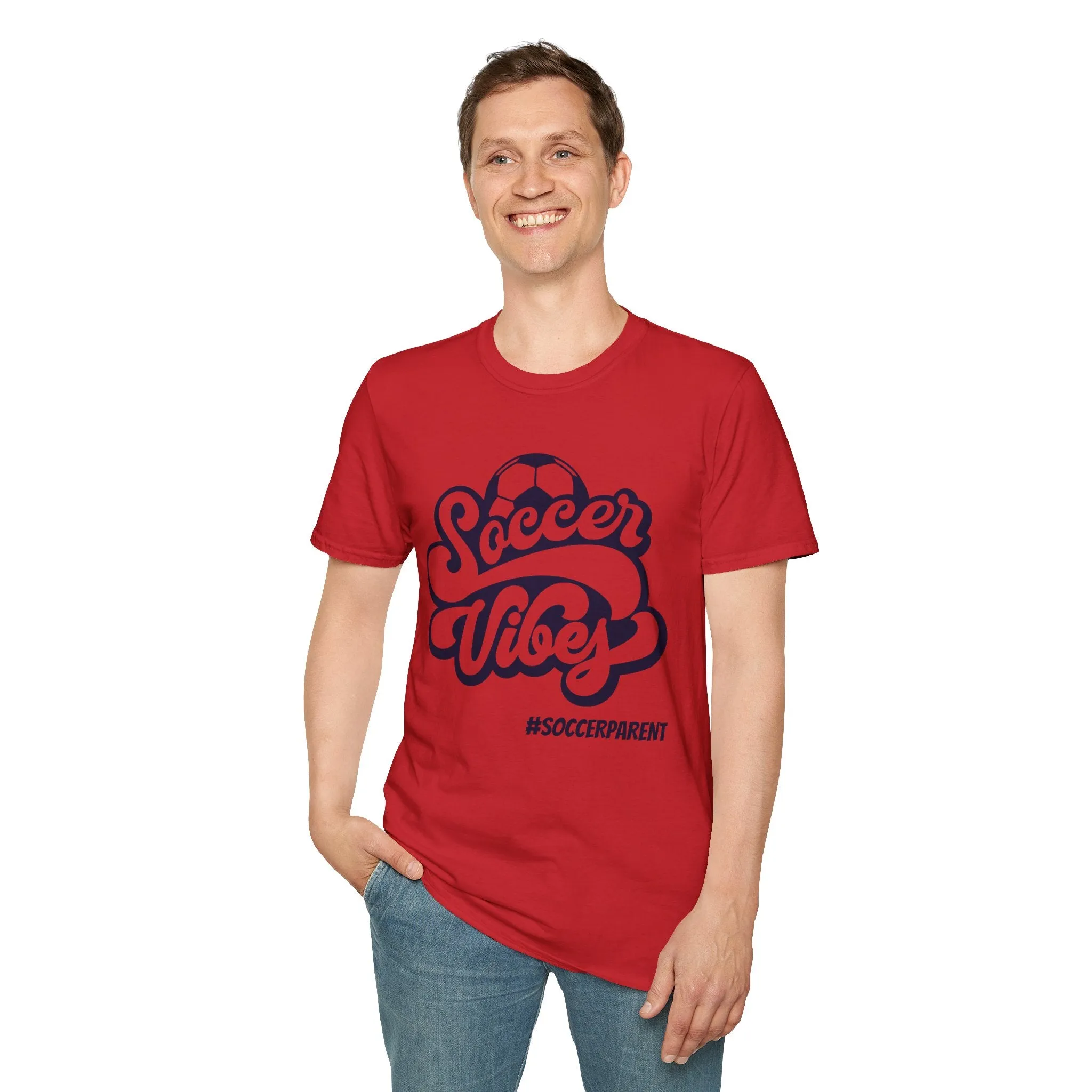 Soccer Vibes Unisex Softstyle T-Shirt for Soccer Parents