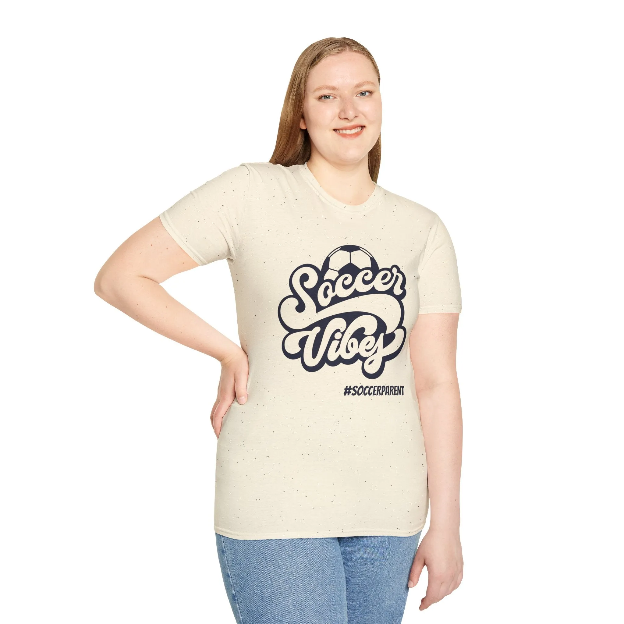 Soccer Vibes Unisex Softstyle T-Shirt for Soccer Parents