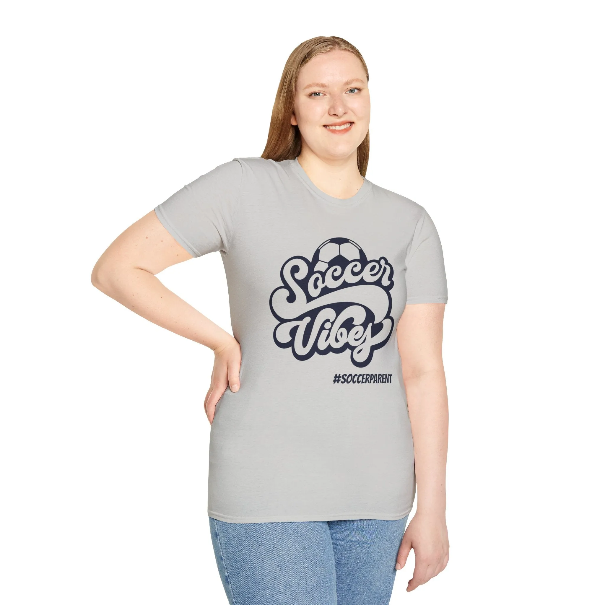 Soccer Vibes Unisex Softstyle T-Shirt for Soccer Parents