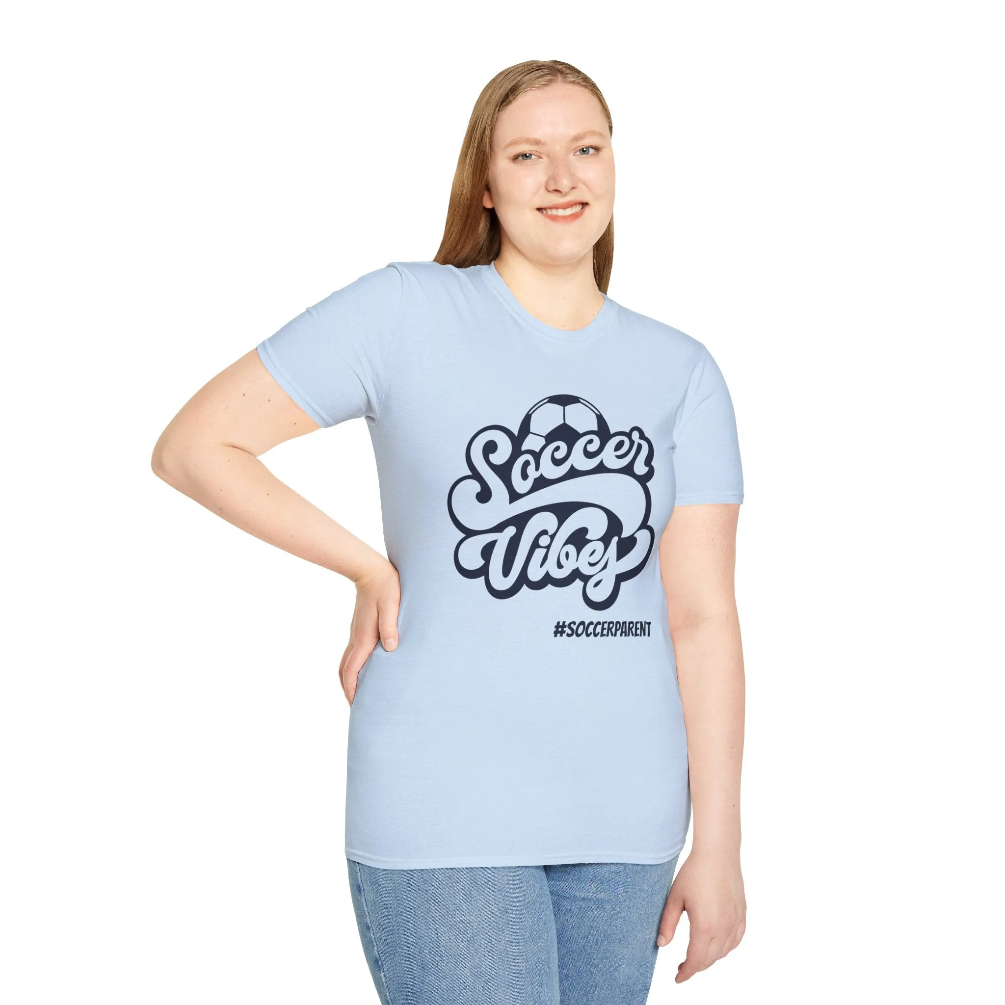Soccer Vibes Unisex Softstyle T-Shirt for Soccer Parents