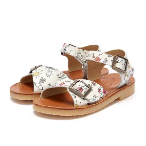 Sonny Sandal Snoopy Sun Print Vanilla Leather