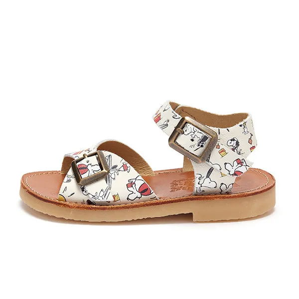 Sonny Sandal Snoopy Sun Print Vanilla Leather