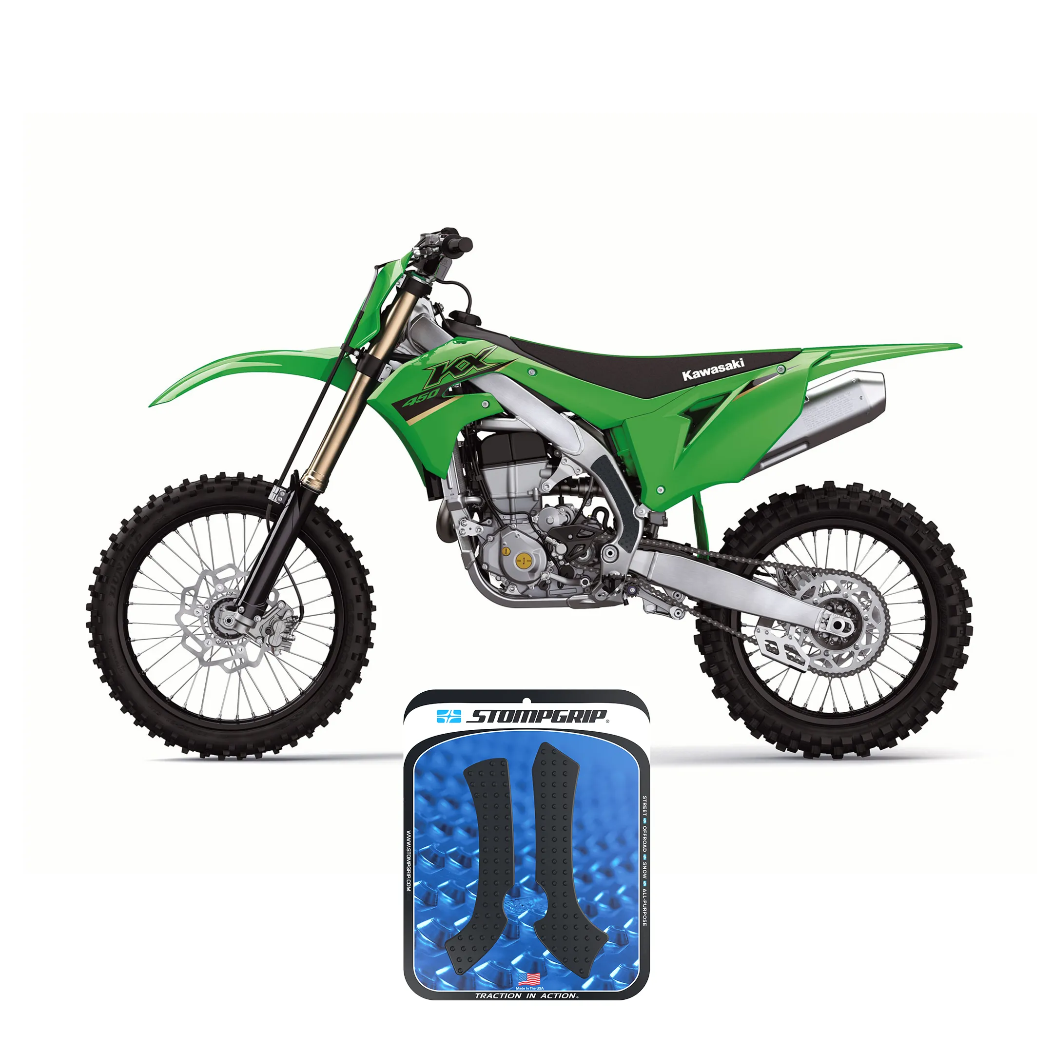 Stompgrip - Kawasaki KX 450/SR/X/XC 19-23 Dirt Bike Frame Grips (0003)
