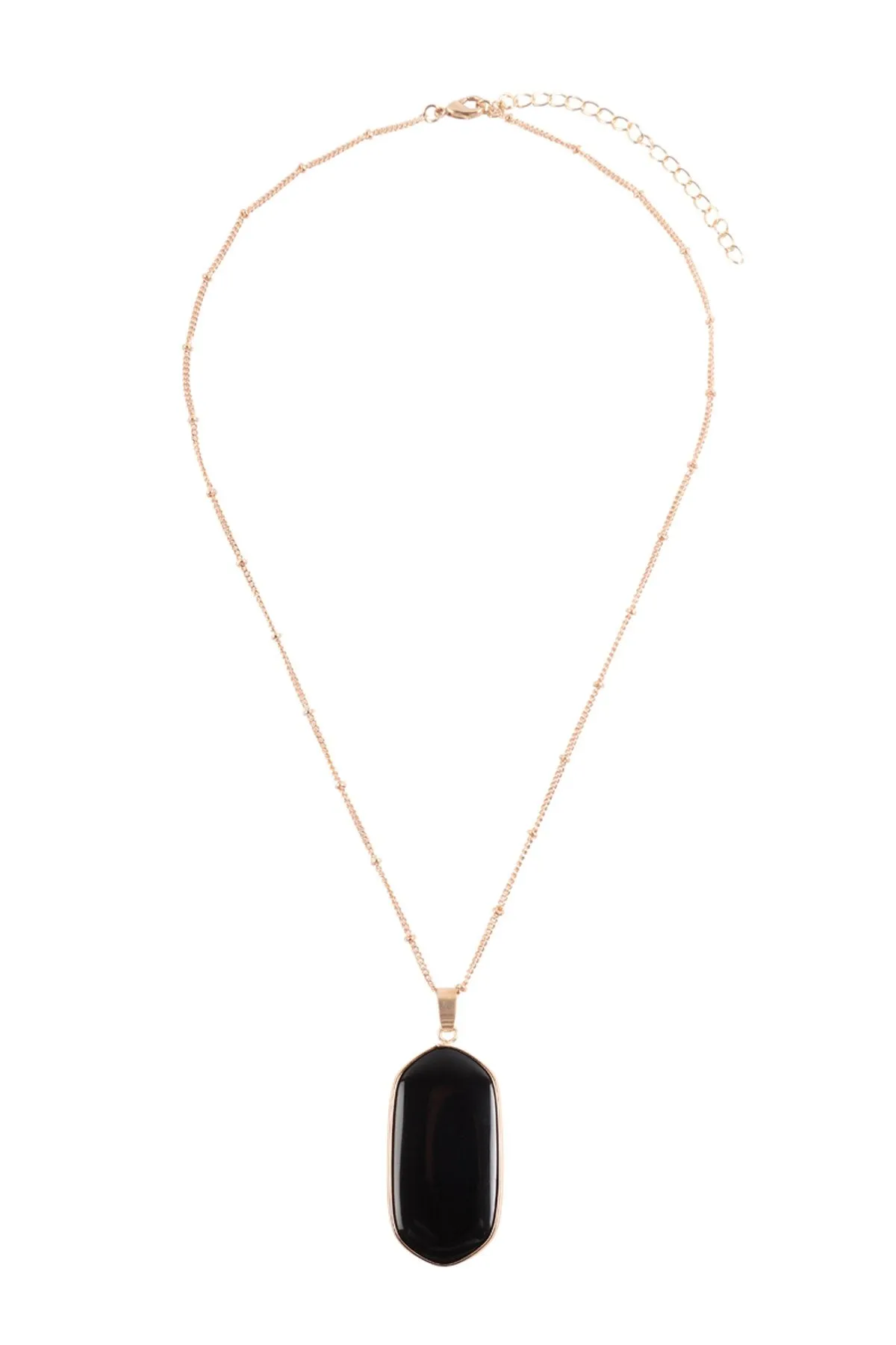 Stone Pendant Necklace- 8 Colors