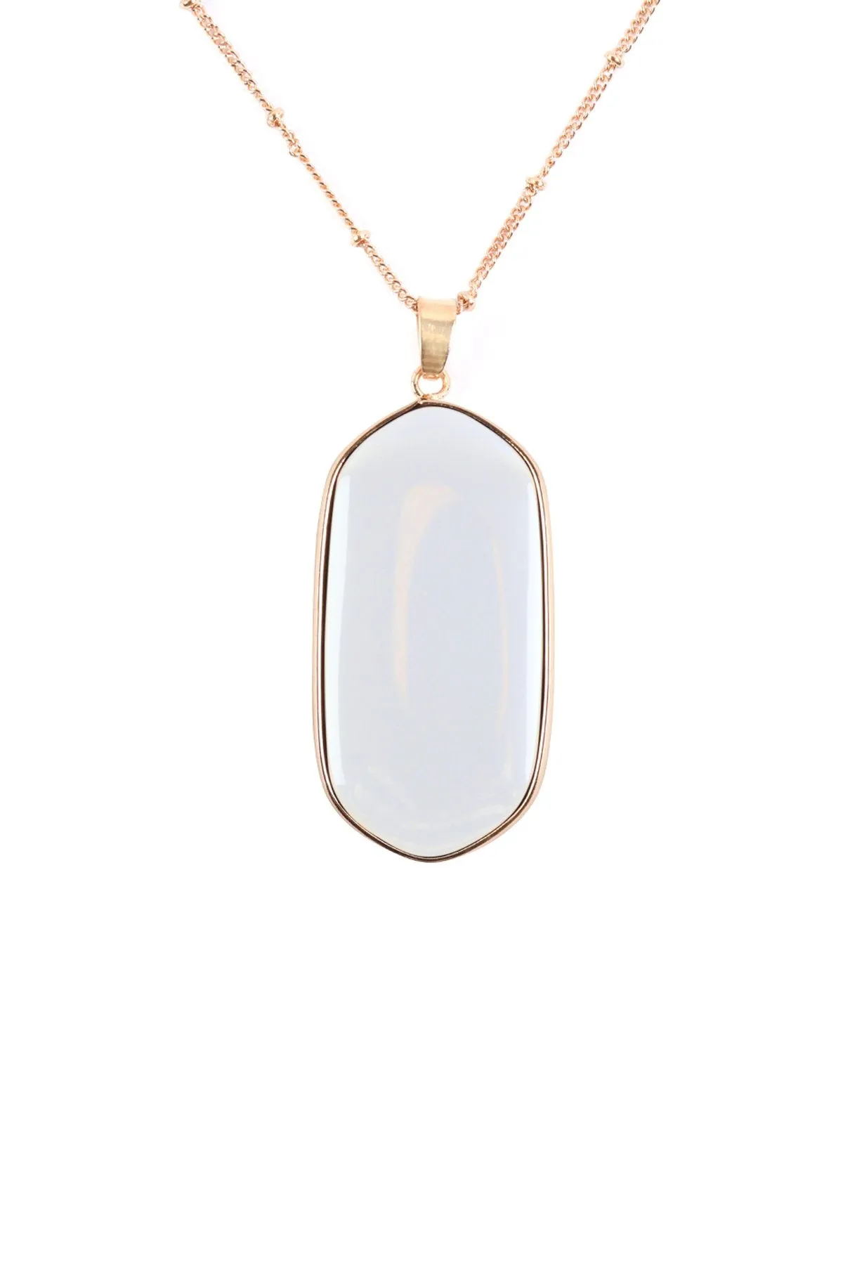 Stone Pendant Necklace- 8 Colors