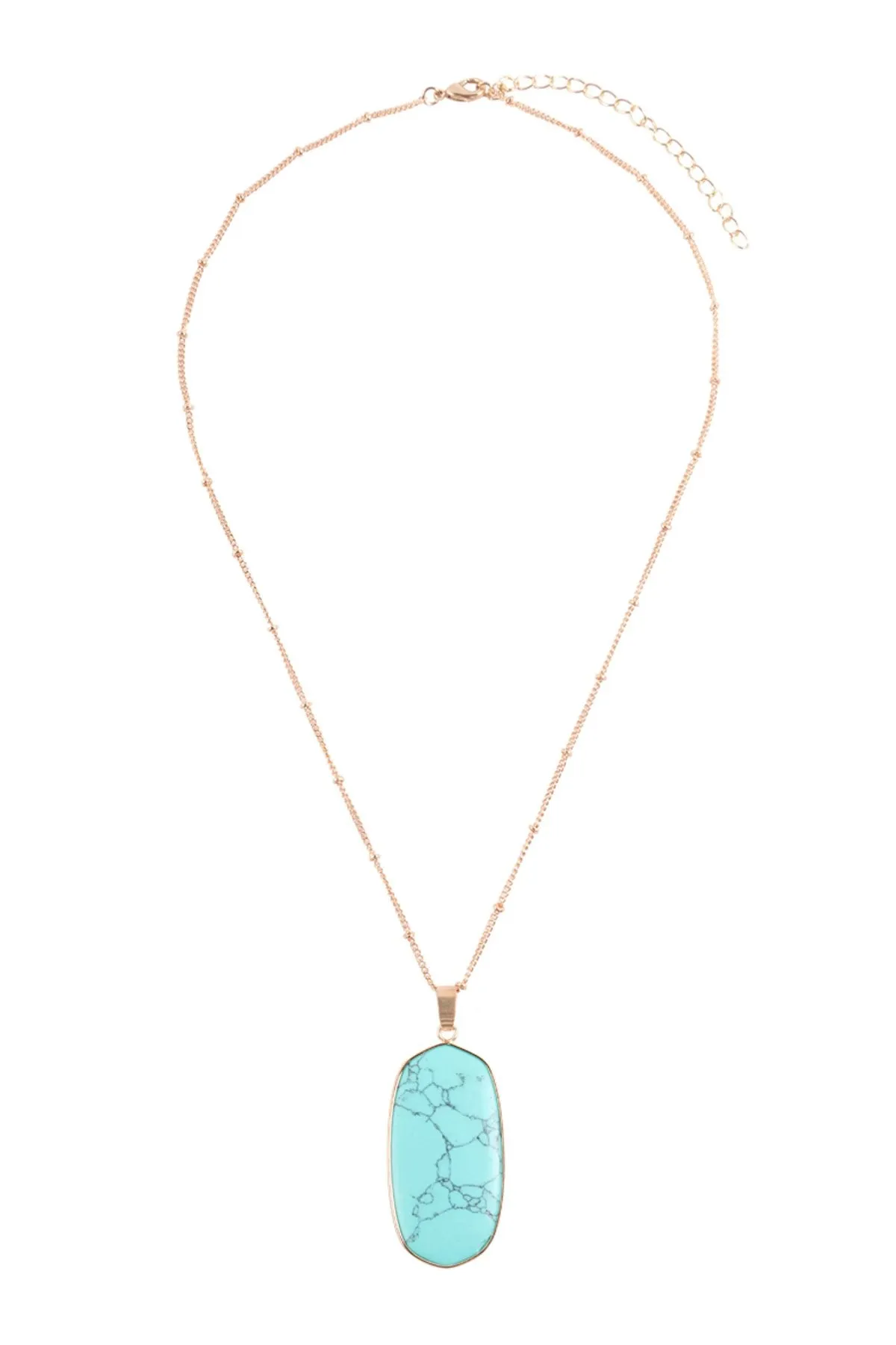 Stone Pendant Necklace- 8 Colors