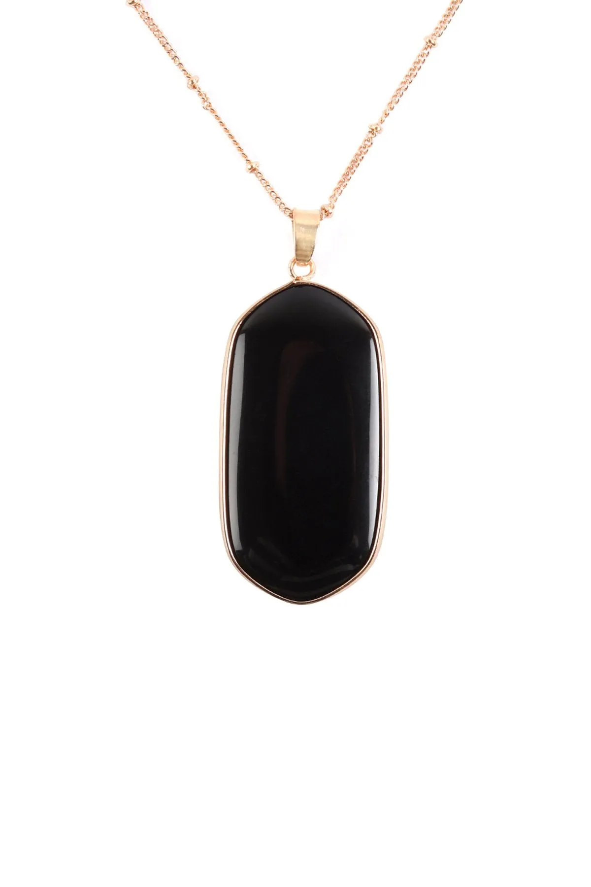 Stone Pendant Necklace- 8 Colors