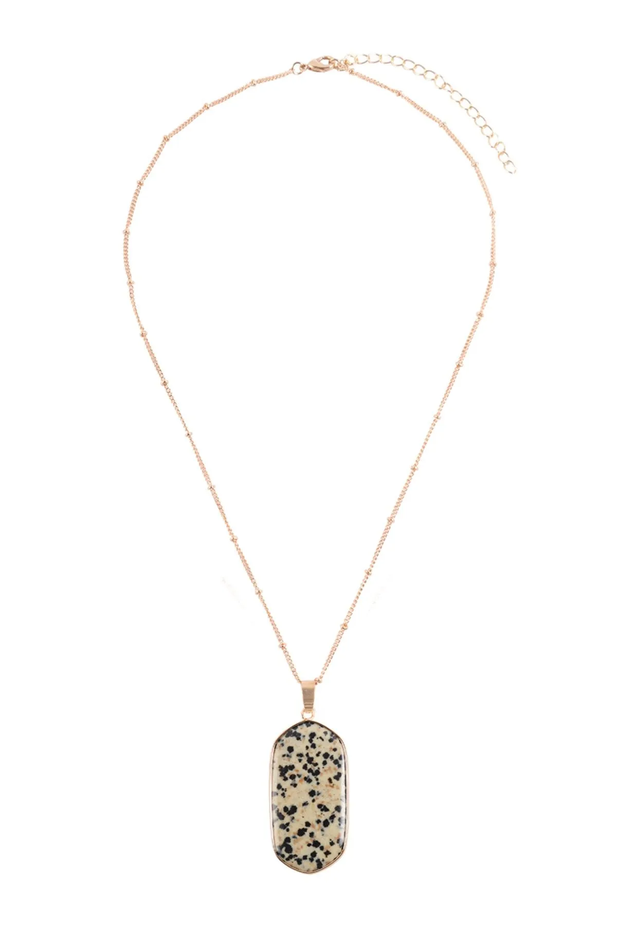 Stone Pendant Necklace- 8 Colors