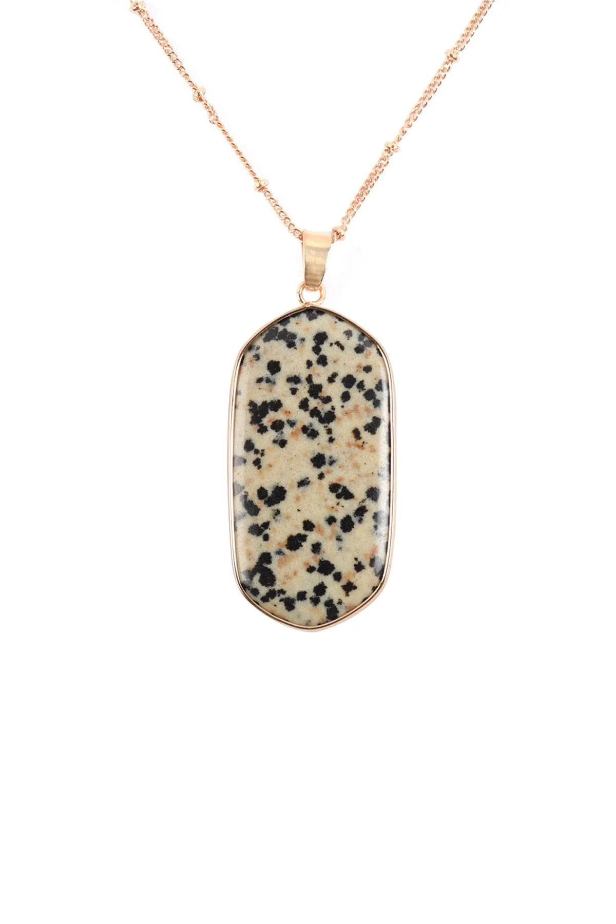 Stone Pendant Necklace- 8 Colors
