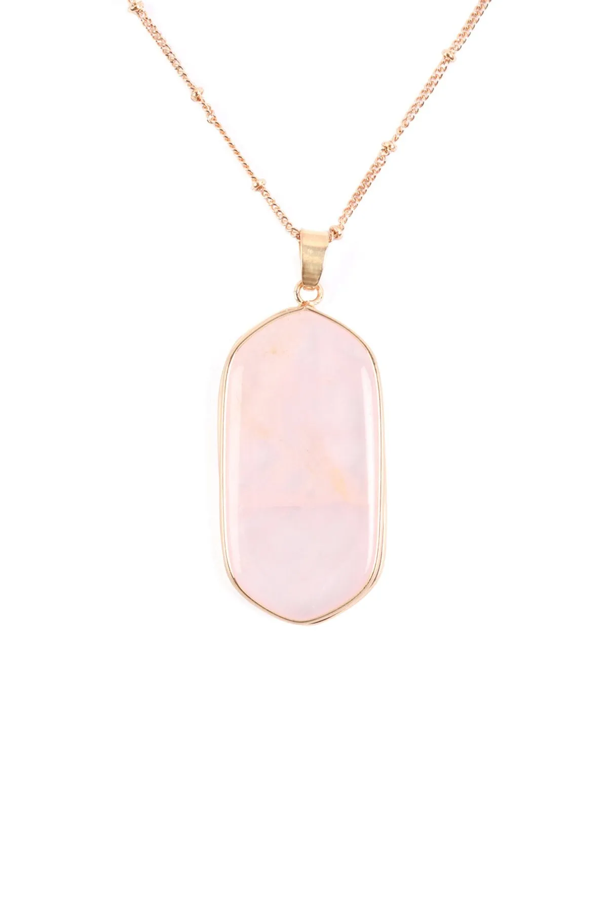 Stone Pendant Necklace- 8 Colors