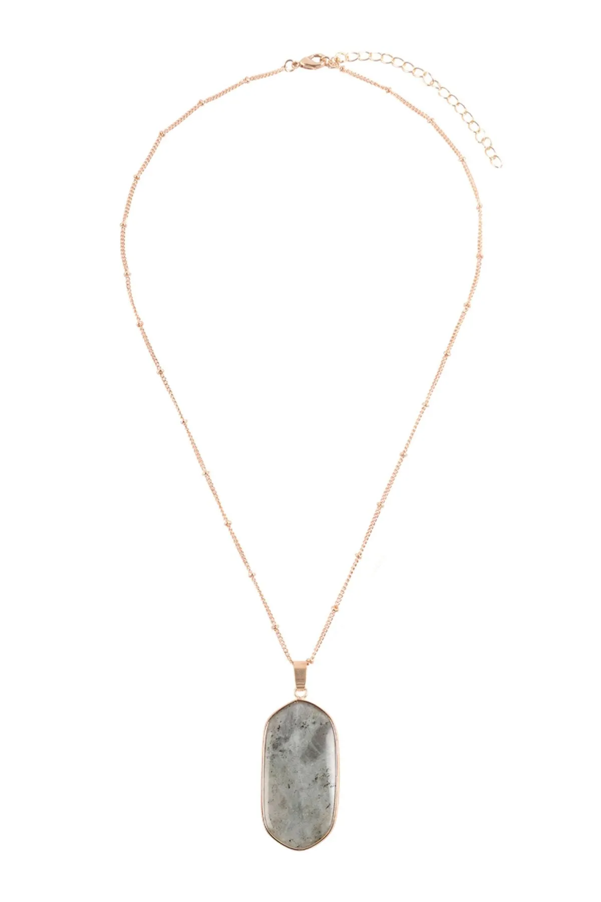 Stone Pendant Necklace- 8 Colors