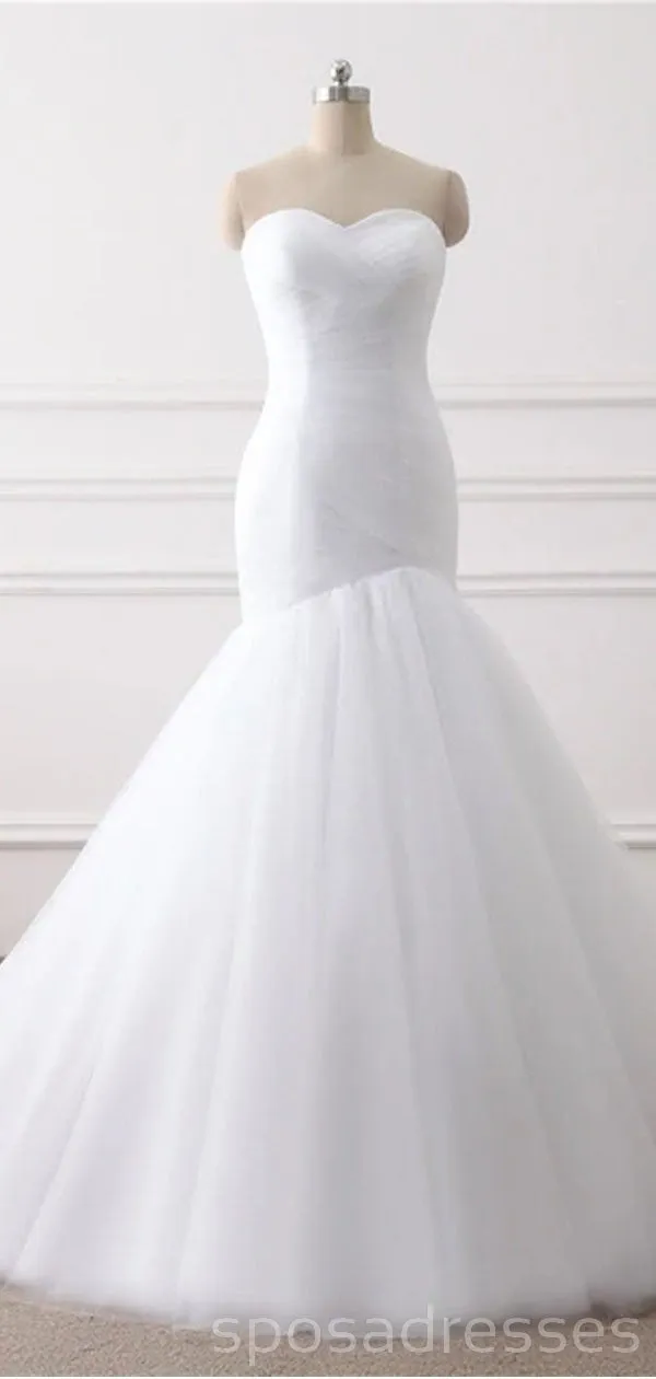 Sweetheart Mermaid Cheap Long Wedding Dresses Online, Cheap Bridal Dresses, WD519