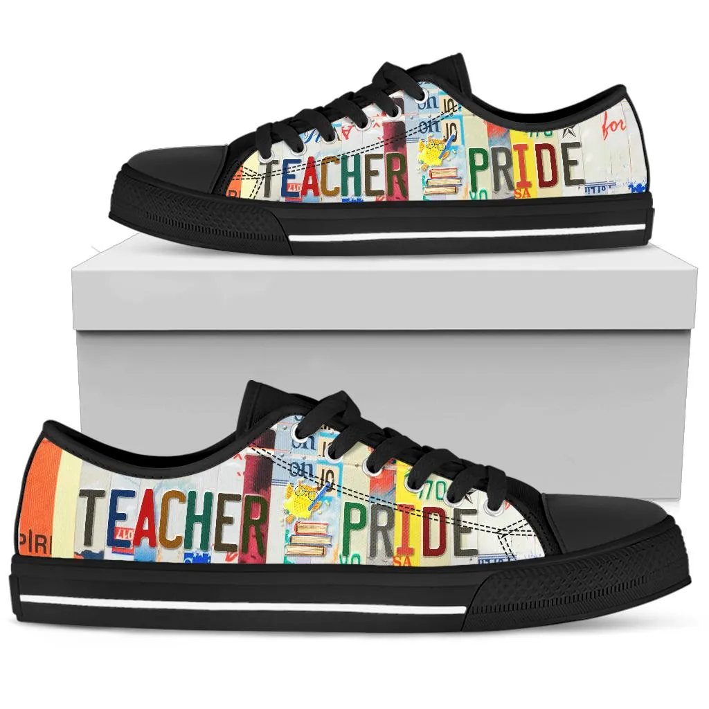 Teacher Pride - Unisex Low Top Shoes Black