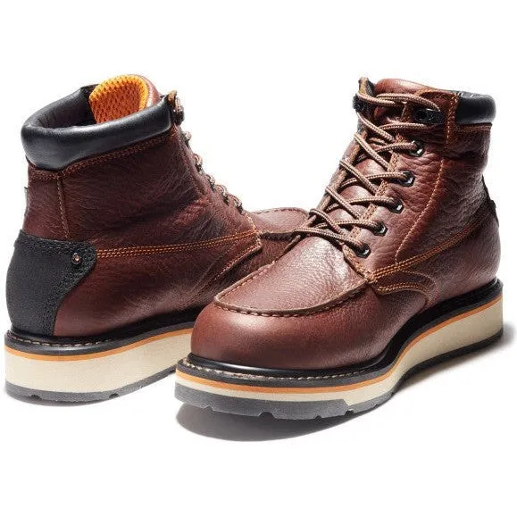 Timberland Pro Men's Gridworks 6" Soft Toe WP Work Boot- Brown- TB1A1KRQ214