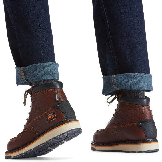 Timberland Pro Men's Gridworks 6" Soft Toe WP Work Boot- Brown- TB1A1KRQ214