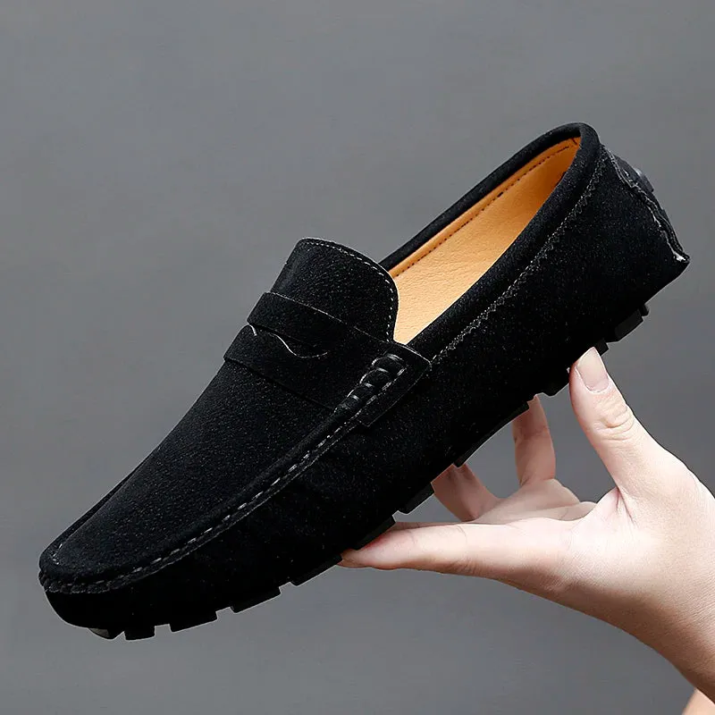 TrendyFoot Herren Lässige Lederschuhe Slipper in Weiß