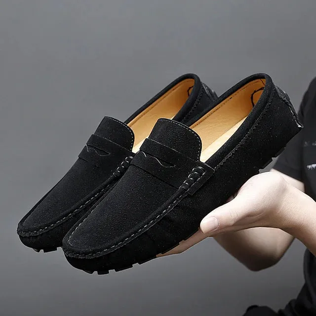 TrendyFoot Herren Lässige Lederschuhe Slipper in Weiß