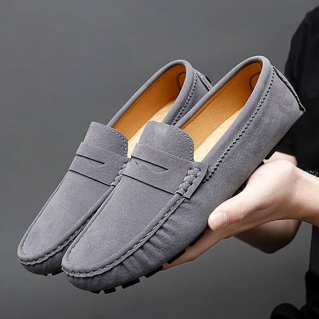 TrendyFoot Herren Lässige Lederschuhe Slipper in Weiß