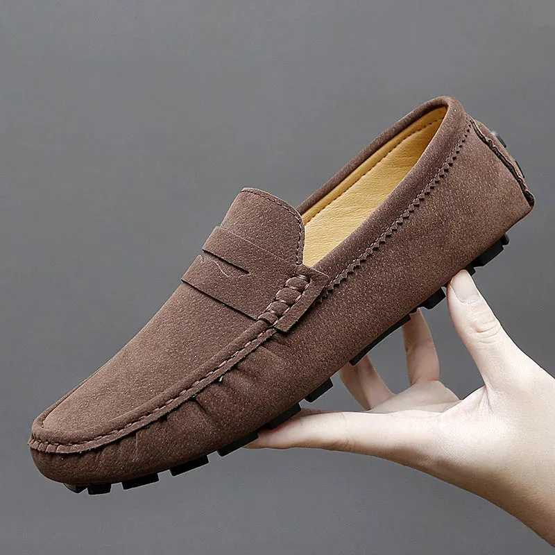 TrendyFoot Herren Lässige Lederschuhe Slipper in Weiß