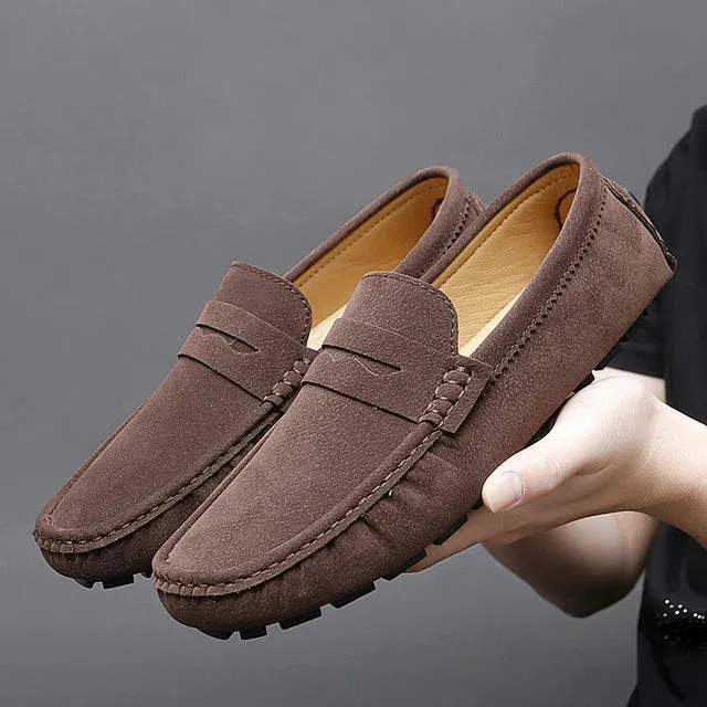 TrendyFoot Herren Lässige Lederschuhe Slipper in Weiß