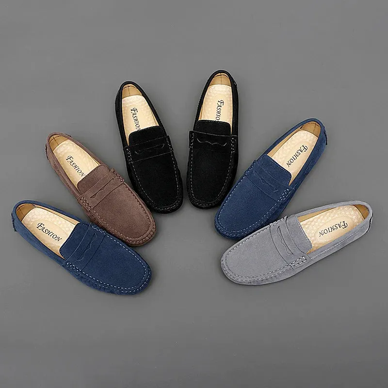 TrendyFoot Herren Lässige Lederschuhe Slipper in Weiß