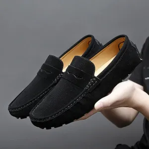 TrendyFoot Herren Lässige Lederschuhe Slipper in Weiß