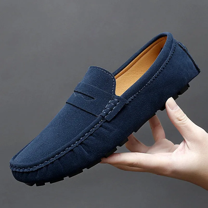 TrendyFoot Herren Lässige Lederschuhe Slipper in Weiß