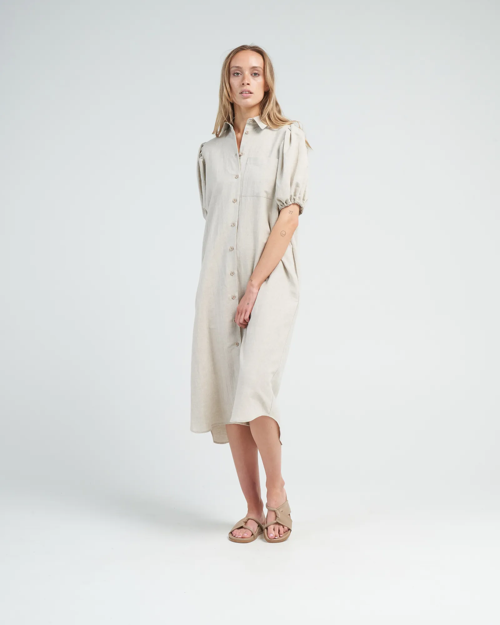tulip dress - beige