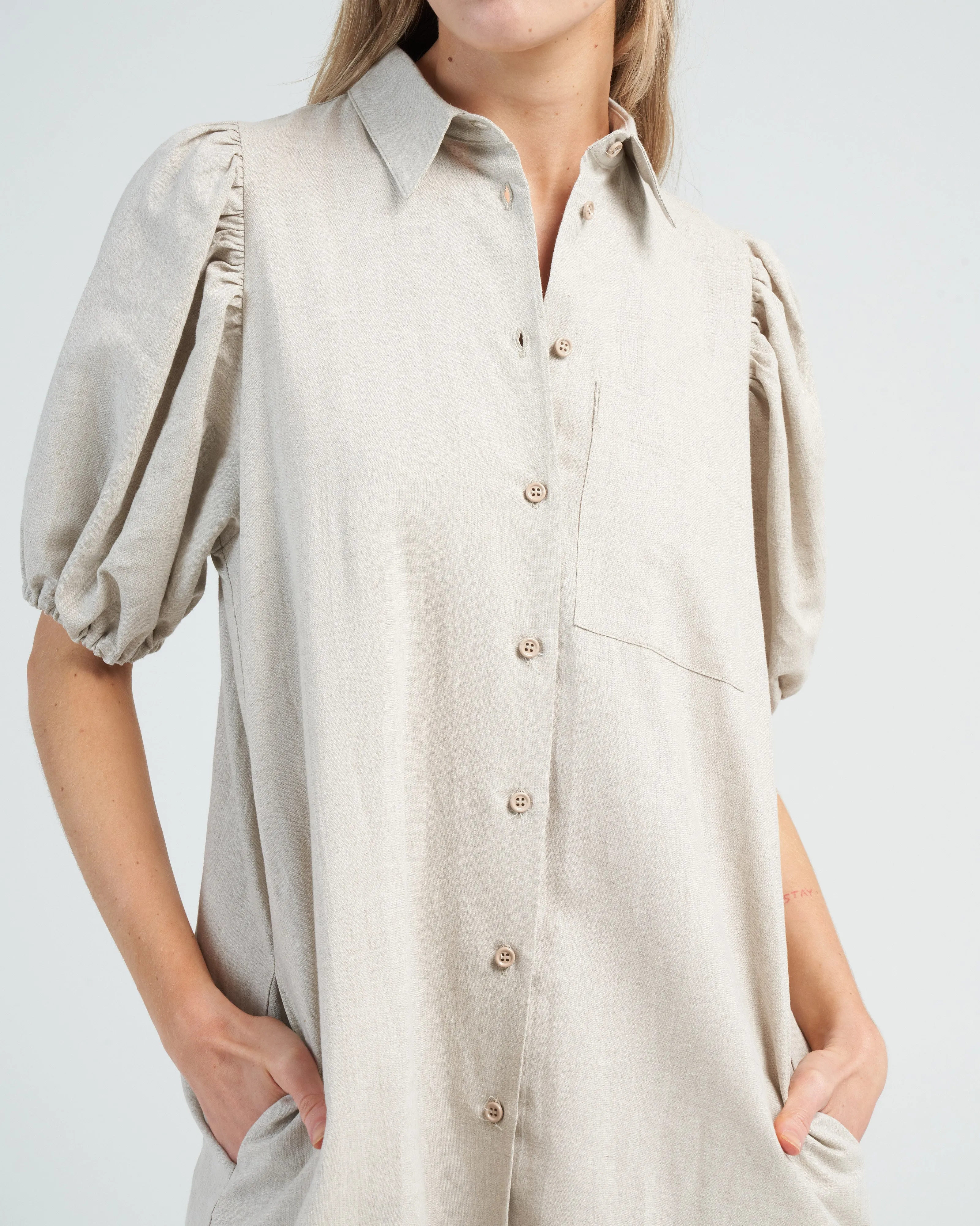 tulip dress - beige