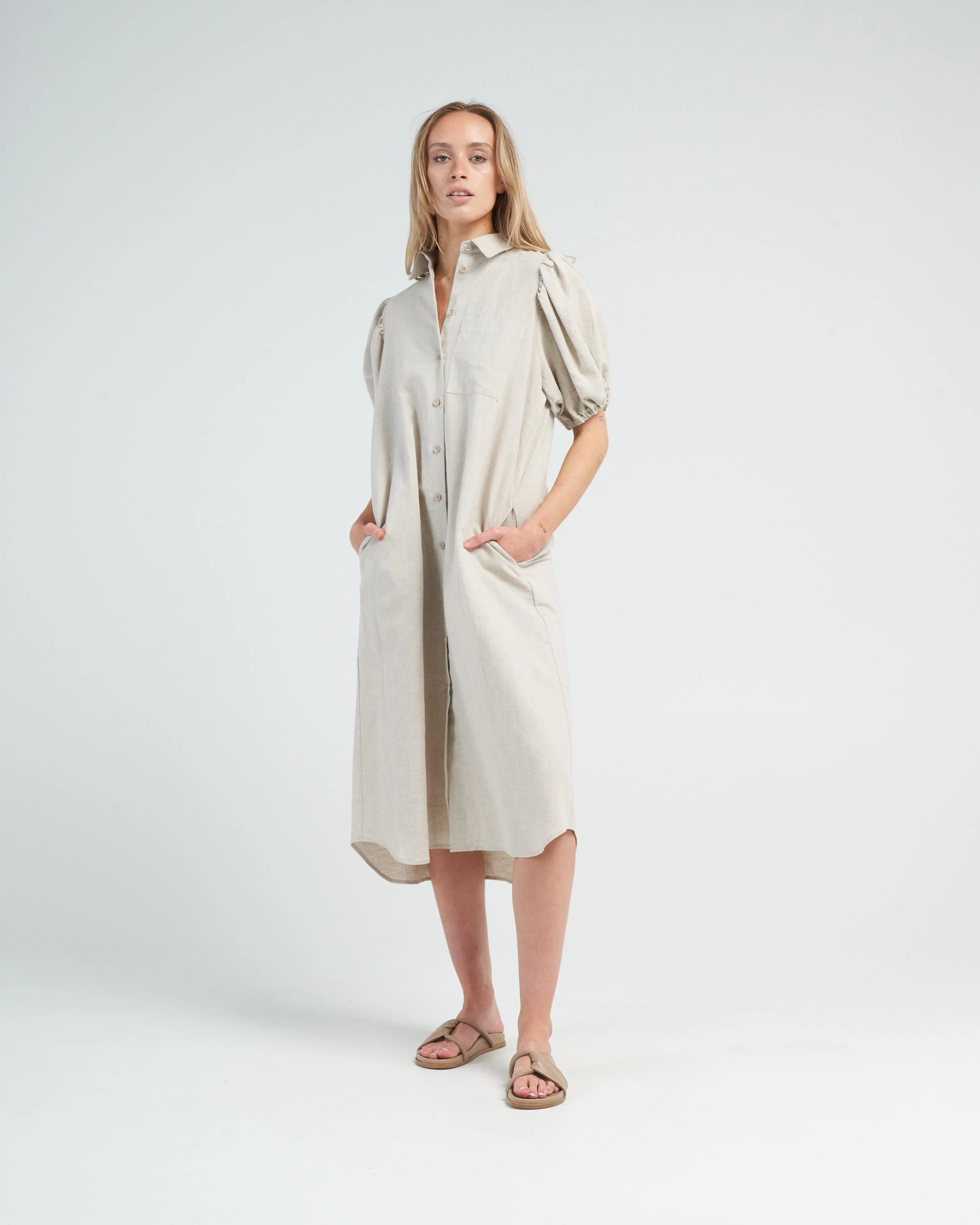 tulip dress - beige