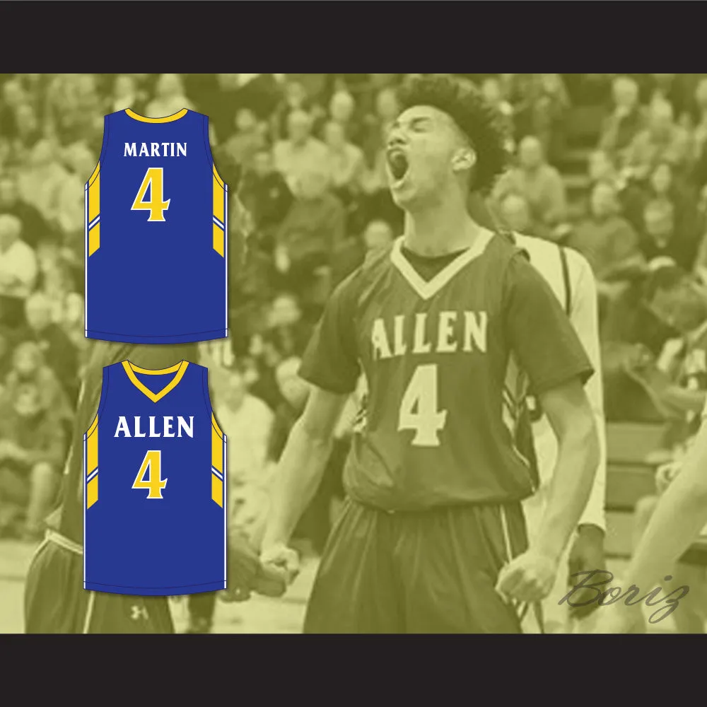 Tyrese Martin 4 William Allen High School Canaries Blue Basketball Jersey 2