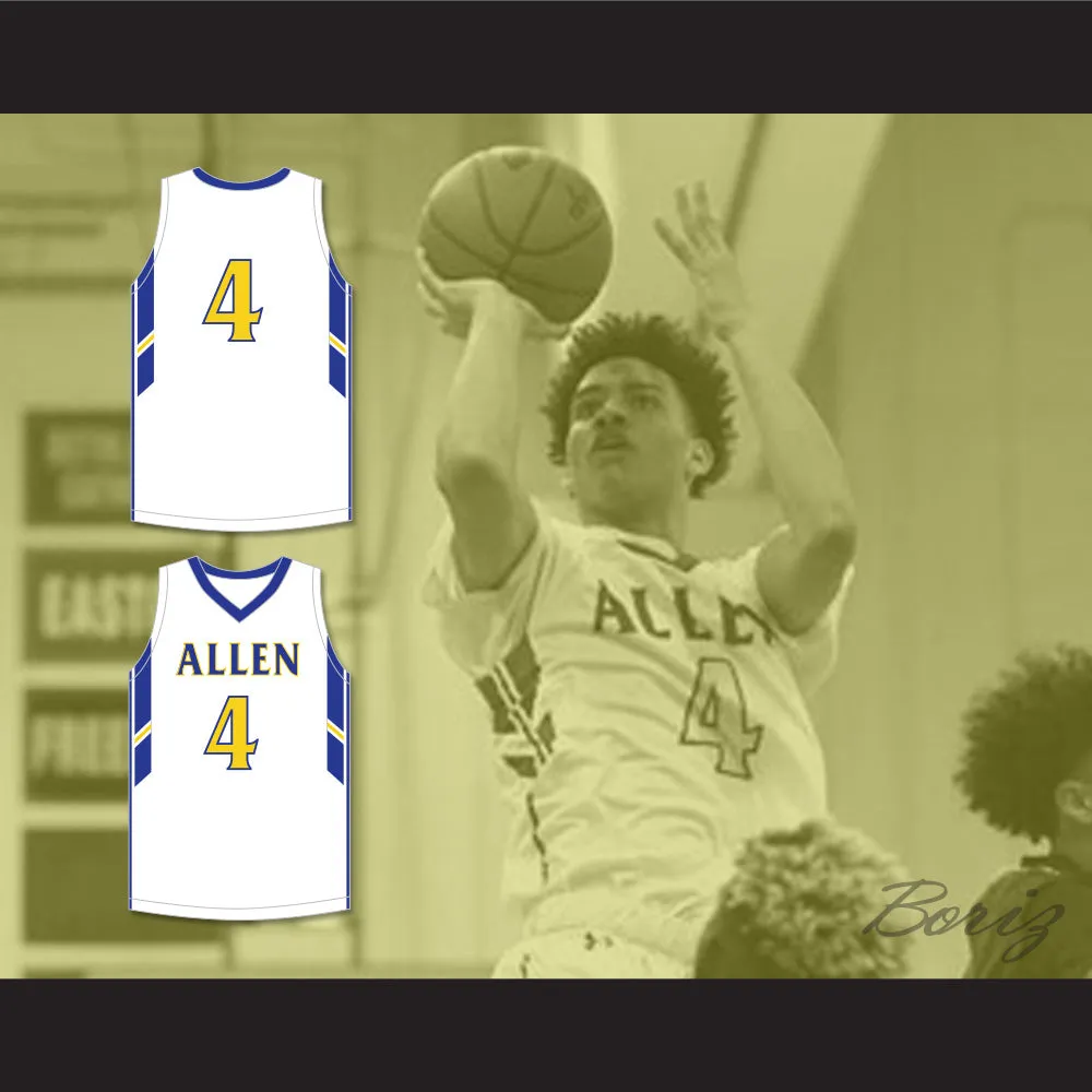 Tyrese Martin 4 William Allen High School Canaries White Basketball Jersey 1