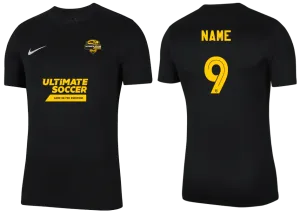 ULTIMATE SOCCER  Youth Park 7 Jersey (Custom Number) - Black