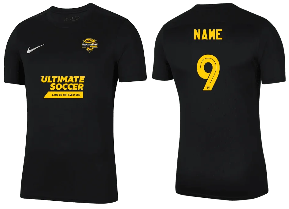 ULTIMATE SOCCER  Youth Park 7 Jersey (Custom Number) - Black