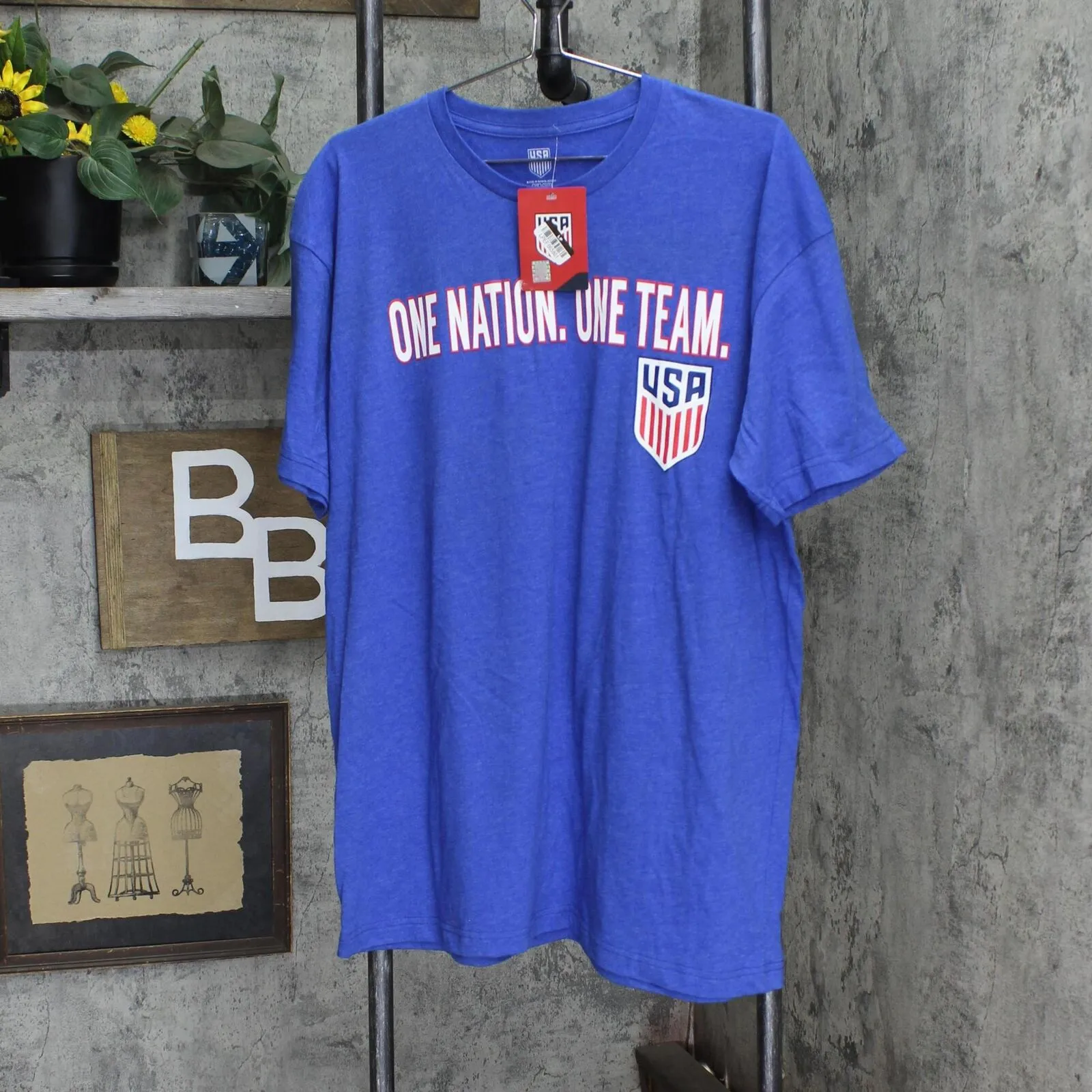 United States Soccer Federation USA Adult Short Sleeve Slogan T-Shirt USSF269CT