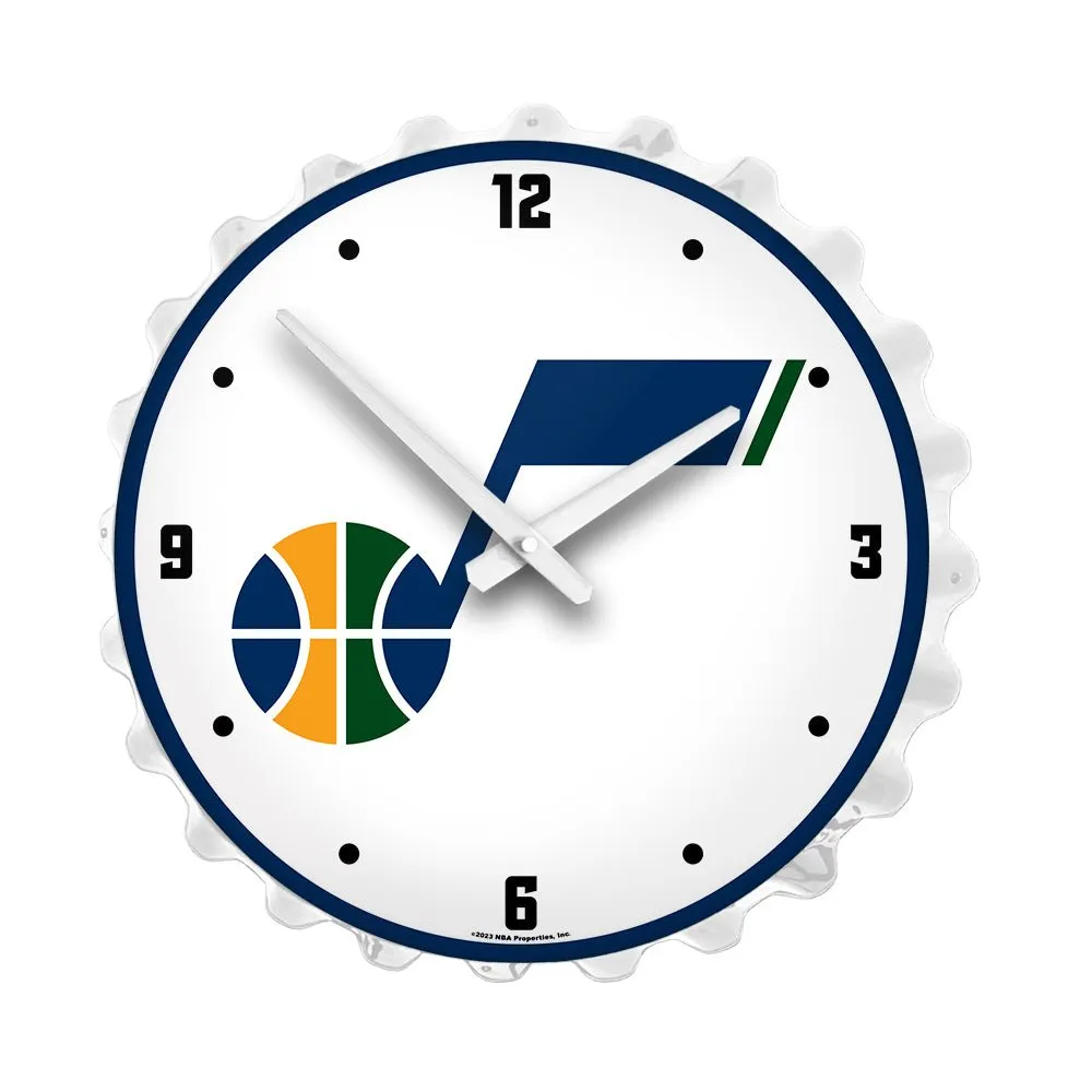 Utah Jazz: Bottle Cap Lighted Wall Clock