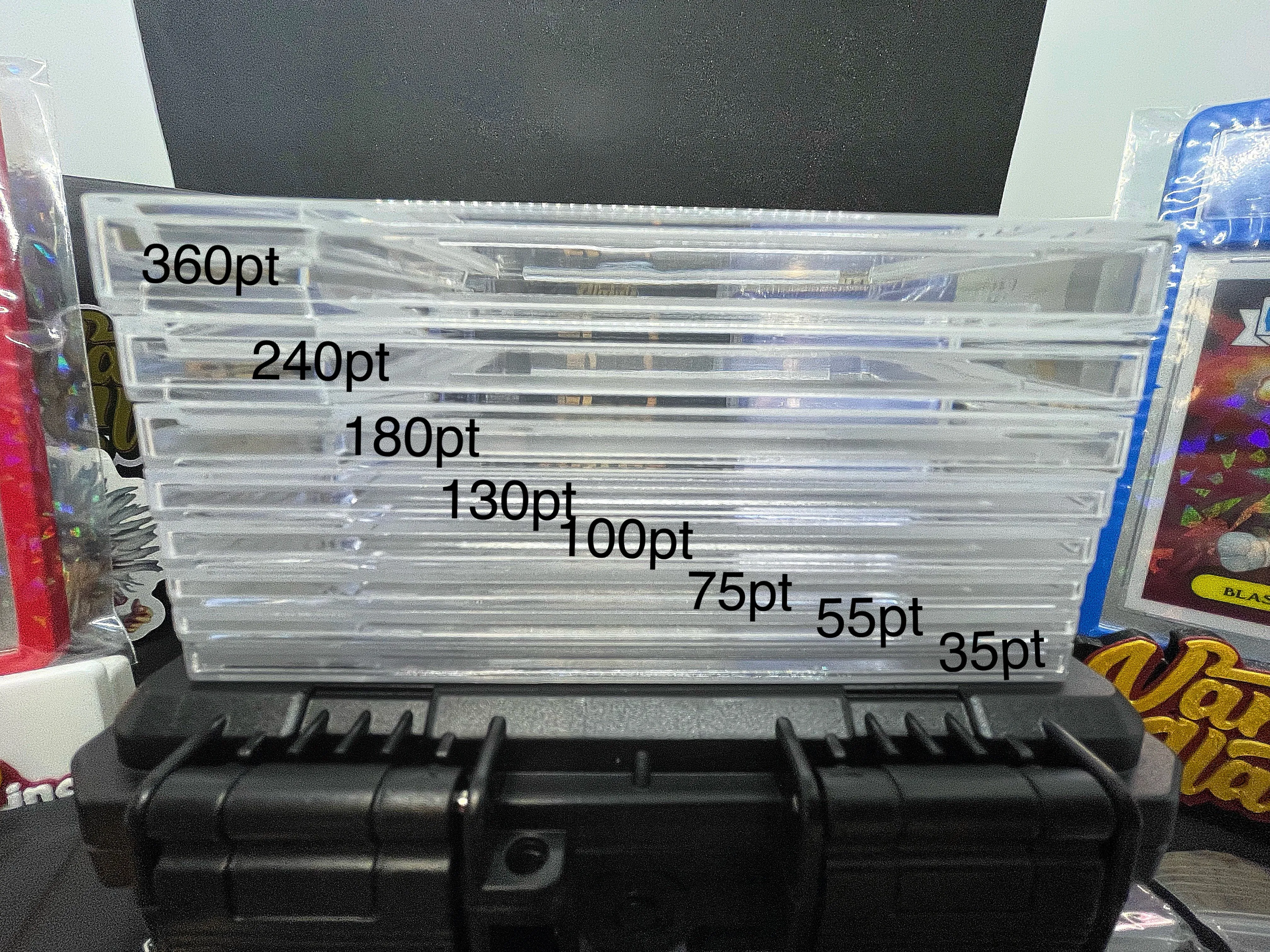 Vanity Slabs 360pt thickness Empty Slab for Wax Packs up to 15 cards thick for Baseball Football Hockey Basketball Cards