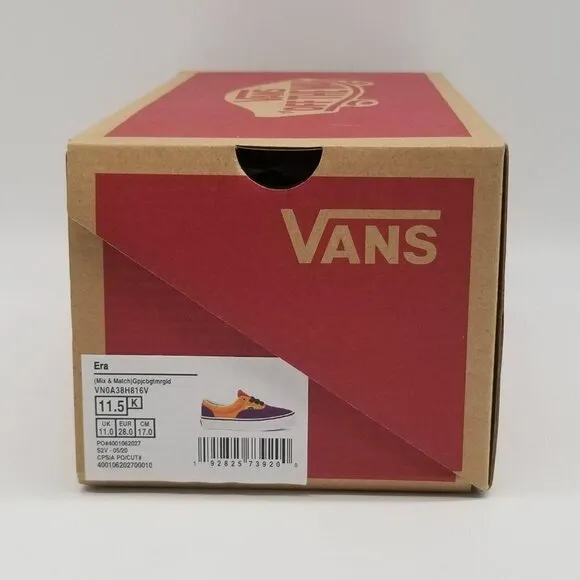 Vans Youth Era Mix Match Shoes Size 11.5