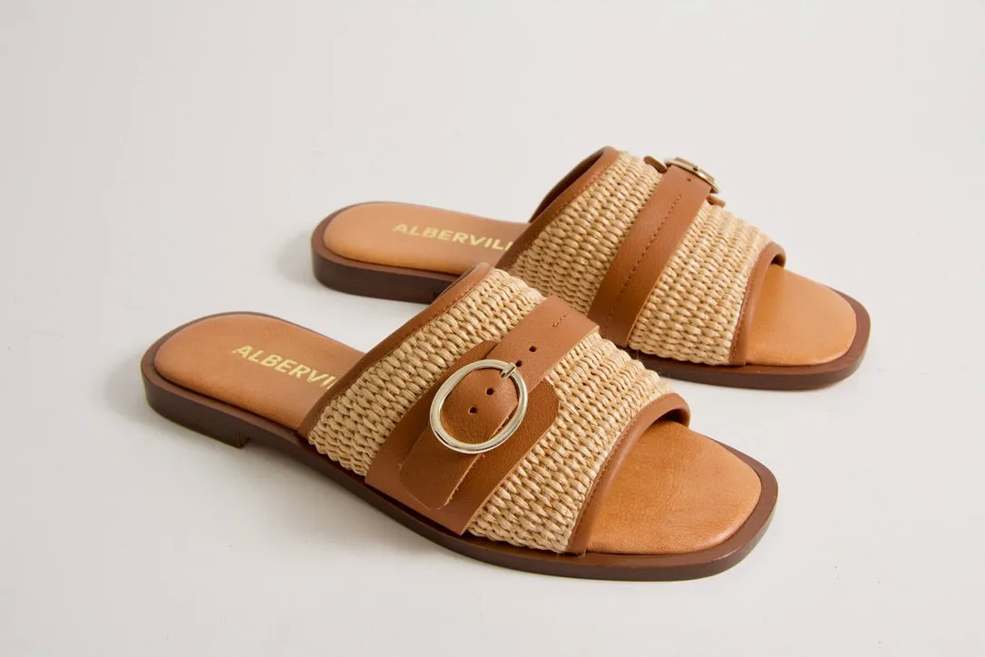 Vide Natural Rafia Sandals