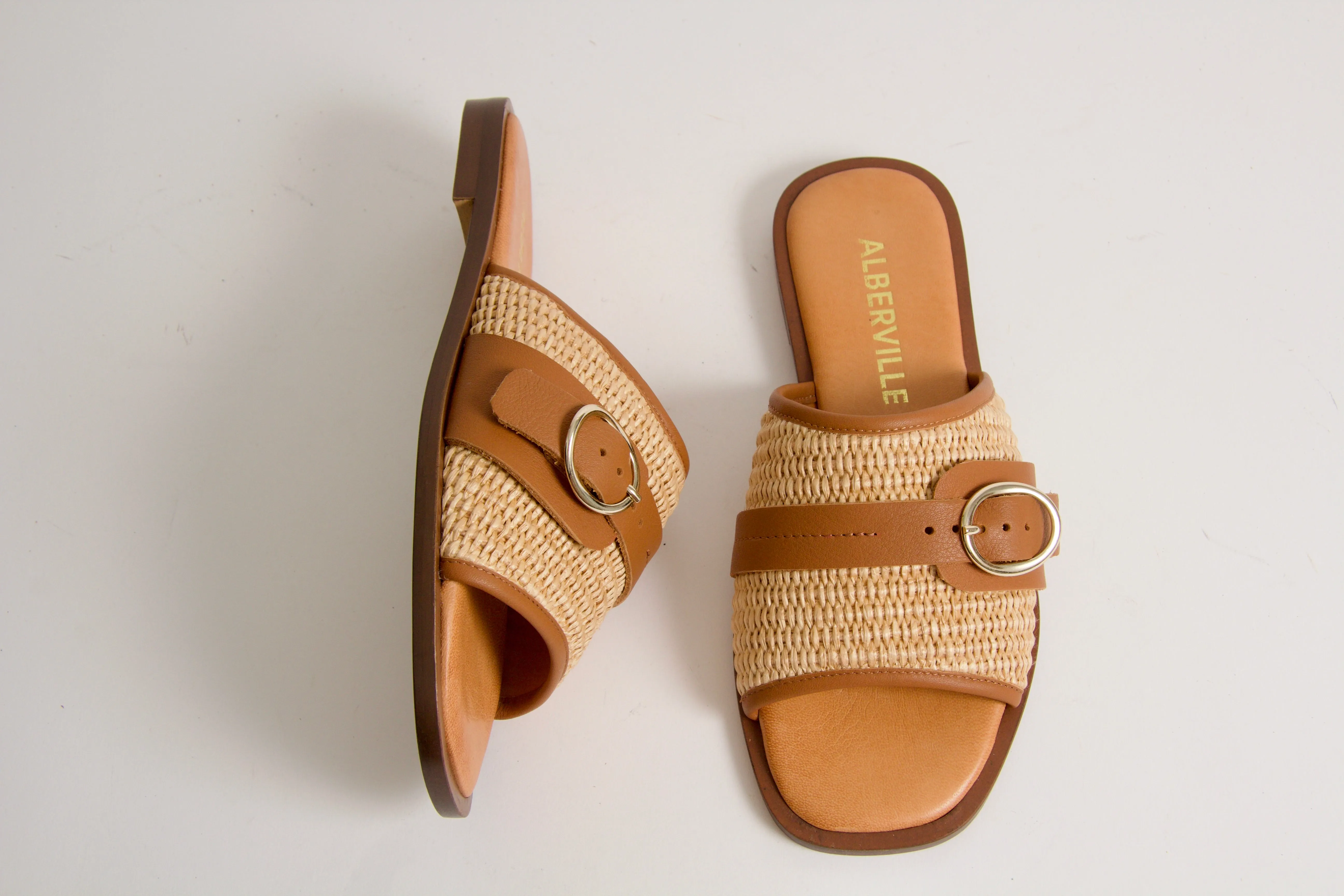 Vide Natural Rafia Sandals