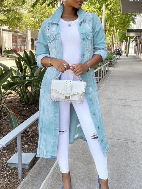 Vintage Long Jean Jacket