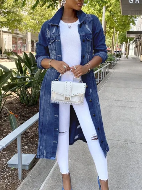 Vintage Long Jean Jacket