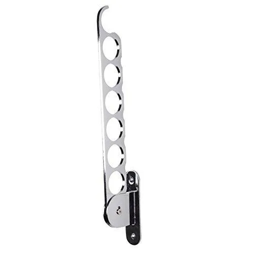 Wallniture Costa Wardrobe Organizer Wall Mounted Clothes Bar - Hanger Holder Organizer - Steel Black 14.5 Inch (Chrome)