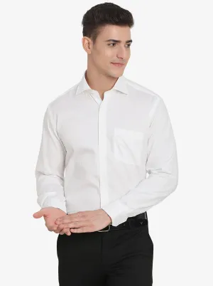 White Checked Regular Fit Formal Shirt | JadeBlue