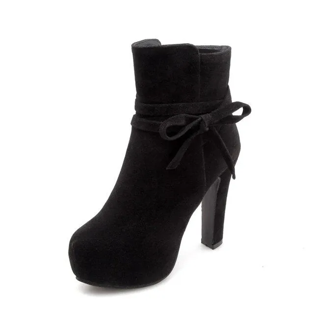 Women Ankle Boots Platform Winter Warm Fur Shoes