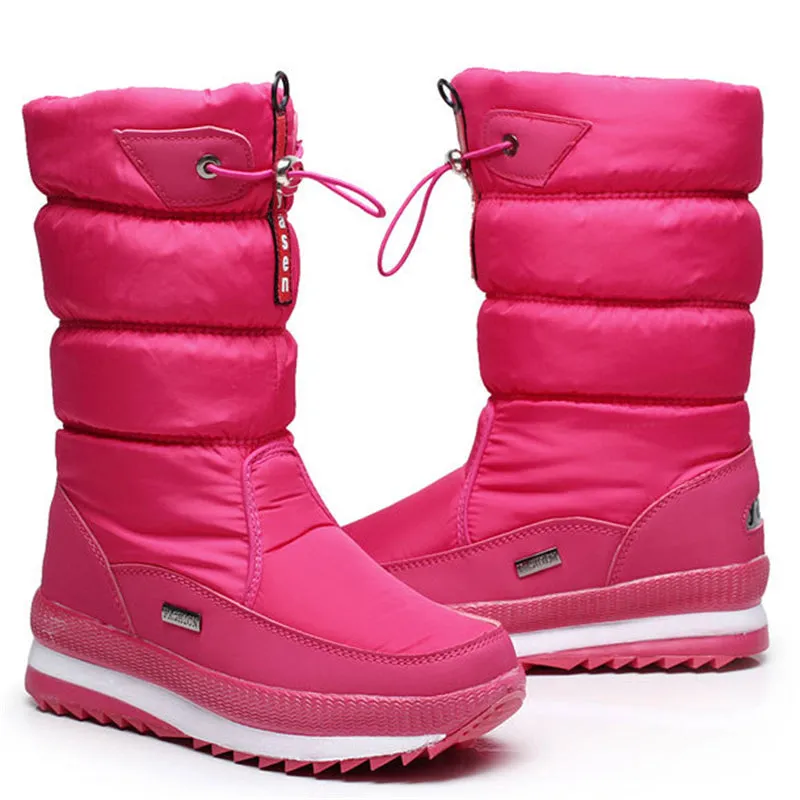 Women's Warm Thick Plush Platform Waterproof Snow Boots